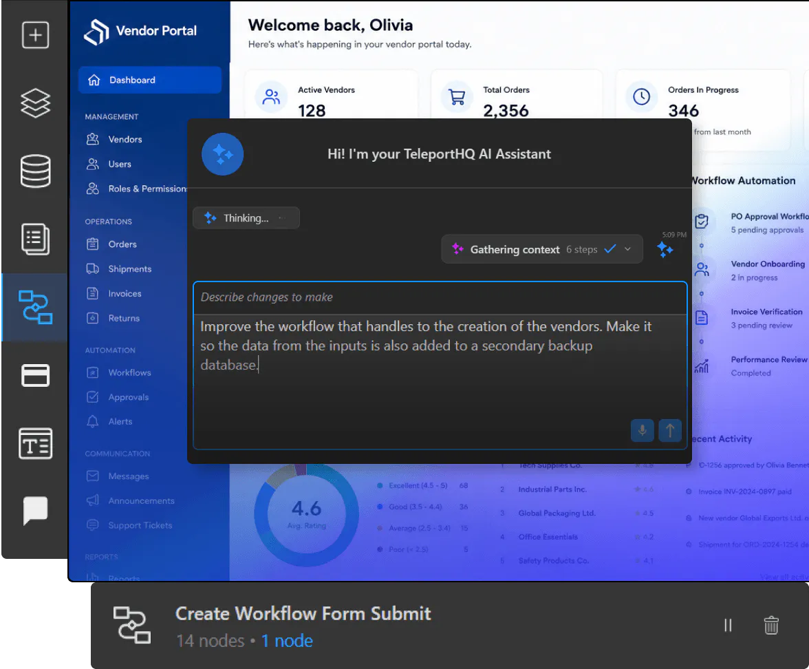 Vendor portal footer image
